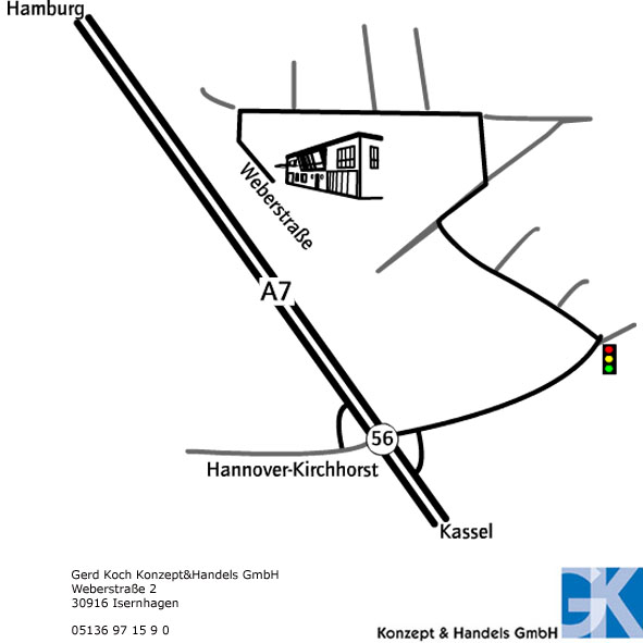 Wegbeschreibung gerd Koch Konzept Handels GmbH